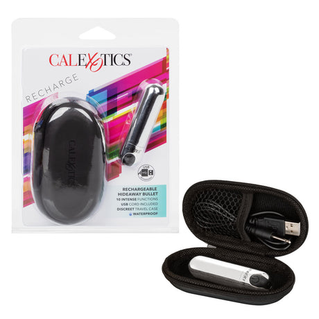 CalExotics Rechargeable Hideaway Bullet — Silver, 3-Inch Travel Vibrator - SE0062402