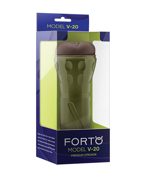 Forto Model V-20 Hard-Side Vagina Masturbator - Dark by Forto