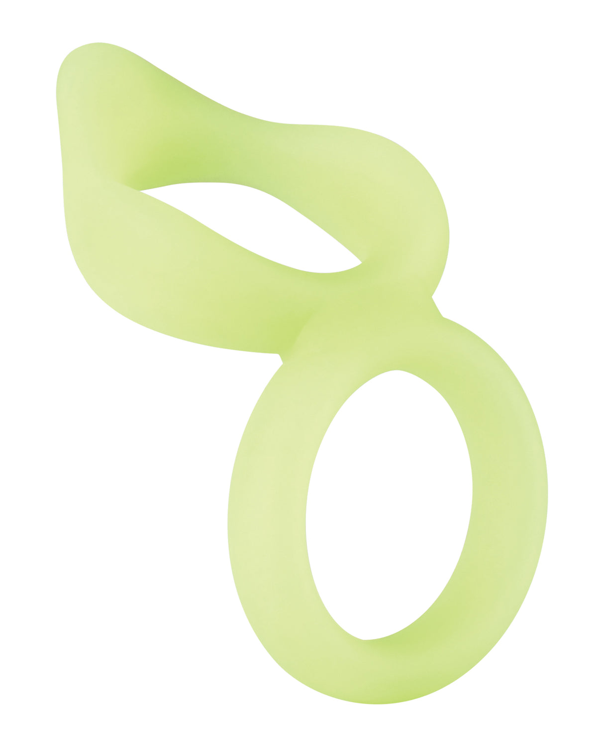 Forto F-88 Double Ring Liquid Silicone Cock Ring - Glow in the Dark by Forto