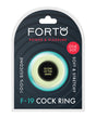 Forto F-19 Two Tone Liquid Silicone Cock Ring - Black/Glow in the Dark by Forto