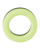 Forto F-19 Two Tone Liquid Silicone Cock Ring - Black/Glow in the Dark by Forto