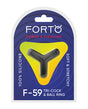 Forto Tri Cock & Ball Ring - Black by Forto
