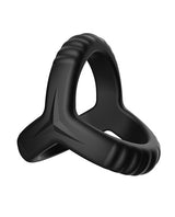 Forto Tri Cock & Ball Ring - Black by Forto