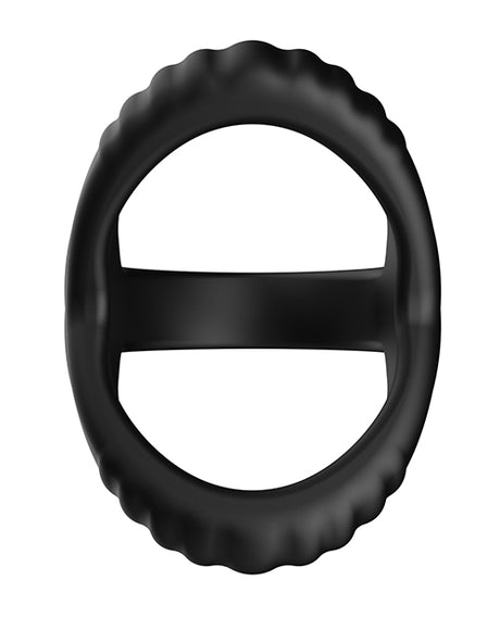 Forto Tri Cock & Ball Ring - Black by Forto