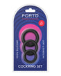Forto Trio Cock Ring Set - Black by Forto