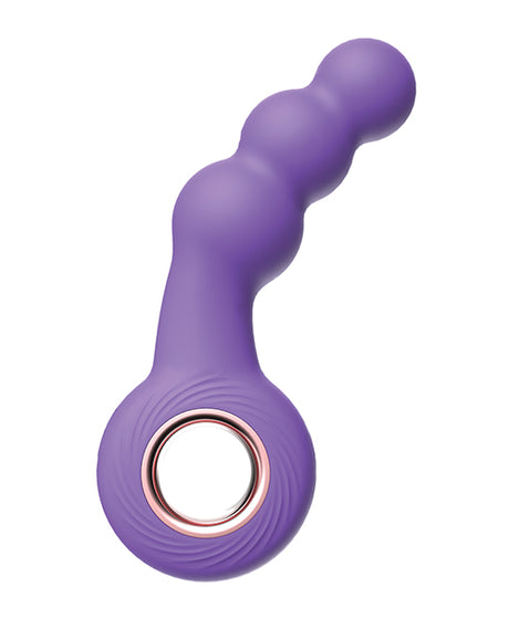 Luv Inc. Beaded Ring Vibrator — Purple, 12 Modes