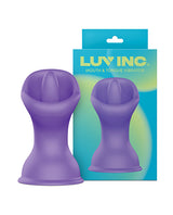 Luv Inc. Mouth & Tongue Suction Cup Vibrator - Purple by Luv Inc.