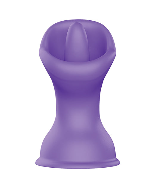 Luv Inc. Mouth & Tongue Suction Cup Vibrator - Purple by Luv Inc.