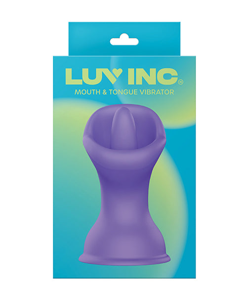 Luv Inc. Mouth & Tongue Suction Cup Vibrator - Purple by Luv Inc.