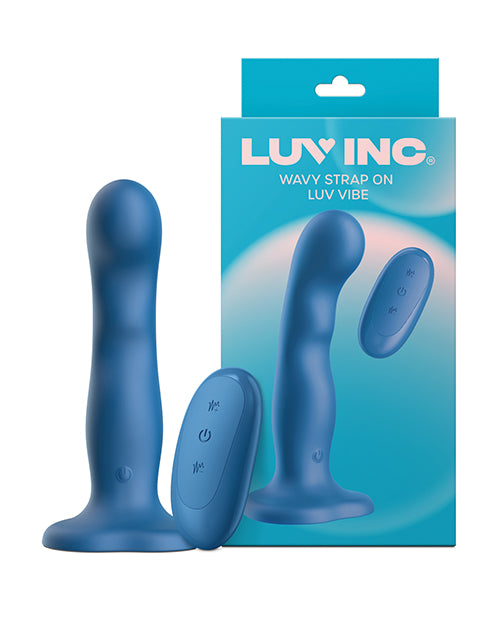 Luv Inc. Wavy Strap-On Luv Vibe - Blue by Luv Inc.