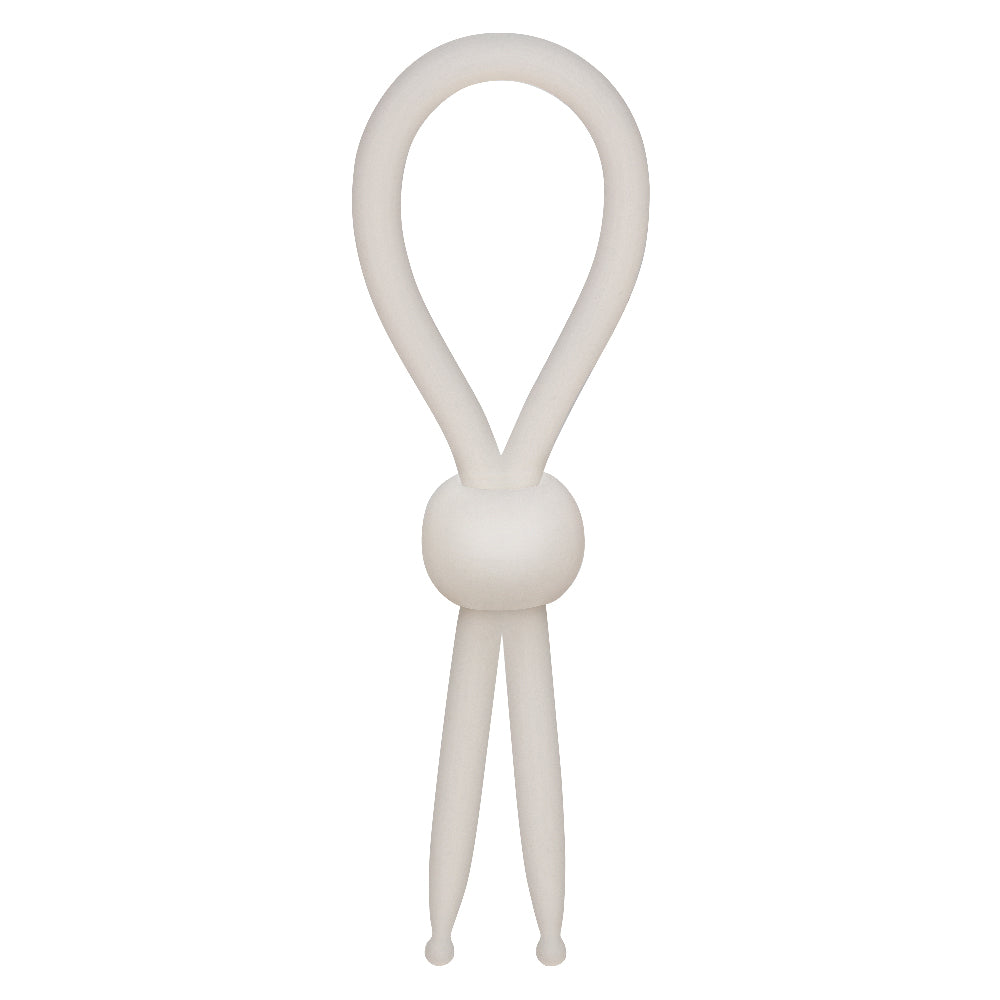 CalExotics Alpha Liquid Silicone Lasso Adjustable Cock Ring, Natural 4.75" - SE1492252