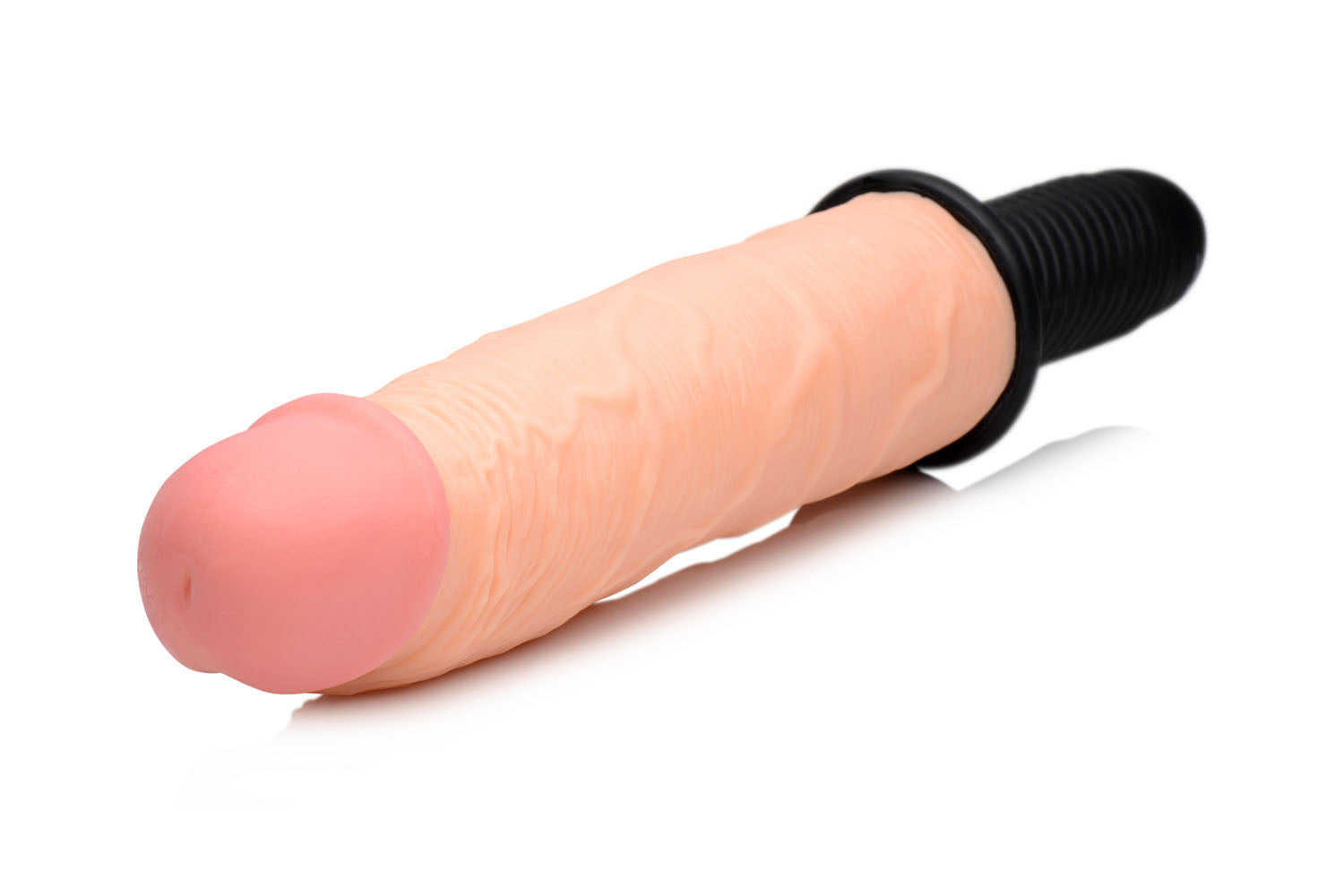 Onslaught 13 Mode XXL Vibrating Giant Dildo Thruster - Flesh by XR Brands