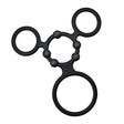 Nasstoys Enhancer Quad Cock Ring Set — 4 Black Silicone Rings - NW3288-1