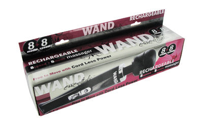 XR Brands 8-Speed 8-Mode Rechargeable Wand Massager - Black - WE-TV400-US