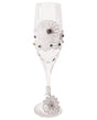 Bride to Be Champagne Glass w/White Lace Trim by Bride to Be