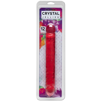 Crystal Jellies Jr. Double Dong 12 Inch - Pink by Doc Johnson