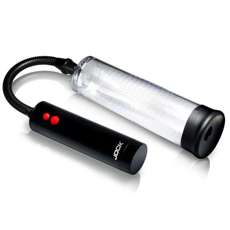 Curve Toys Power Up Rechargeable Automatic Penis Pump - Clear - JOCK-CN1036