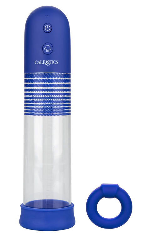 CalExotics Admiral Rechargeable Pump Kit with Liquid Silicone Ring, Blue - SE6020053