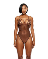Liquid Metal Metallic Mesh Teddy - Metallic Copper XL by Forplay