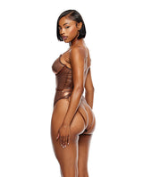 Liquid Metal Metallic Mesh Teddy - Metallic Copper XL by Forplay