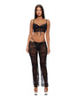 Layer of Seduction Lace Bra, Thong, & Pants 3 pc Set - Black LG by Forplay