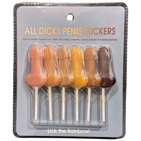 Kheper Games Adult Novelty Suckers — Set of 6 Assorted Flavors - KG-NV106