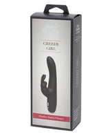Fifty Shades of Grey Greedy Girl Rechargeable Slimline Rabbit Vibrator - Black by Fifty Shades of Grey