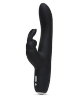 Fifty Shades of Grey Greedy Girl Rechargeable Slimline Rabbit Vibrator - Black by Fifty Shades of Grey