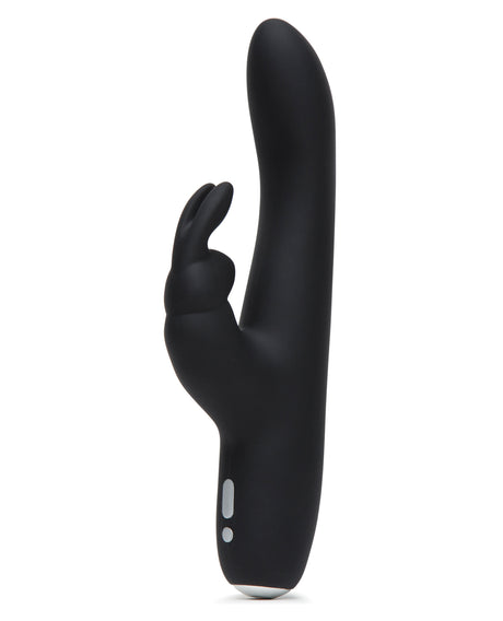 Fifty Shades of Grey Greedy Girl Rechargeable Slimline Rabbit Vibrator - Black by Fifty Shades of Grey