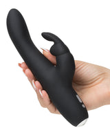 Fifty Shades of Grey Greedy Girl Rechargeable Slimline Rabbit Vibrator - Black by Fifty Shades of Grey