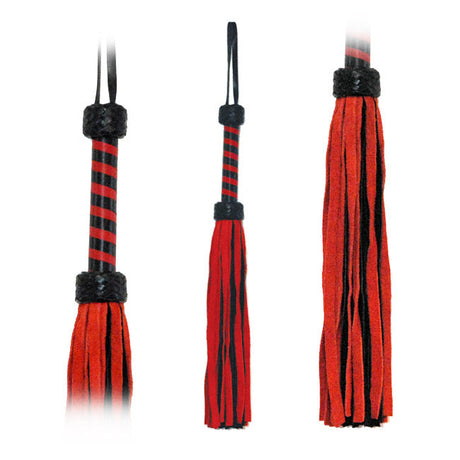 Fetissimo Suede Flogger, Red-Black — 18 in - FT207RB