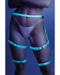 Glow Buckle Up Glow in the Dark Leg Harness Light Blue O/S by Glow by Fantasy Lingerie