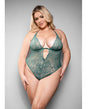 Temptress Aerin Lace Teddy w/Removable Chain - Green 3X/4X by Temptress by Fantasy
