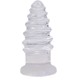 Doc Johnson Crystal Jellies Anal Twist — 6 Inch Clear - DJ0289-11-CD