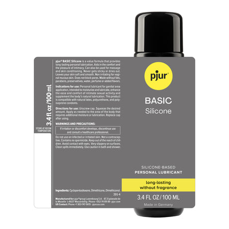 Pjur Basic Silicone Lubricant — 3.4 fl oz (100 ml) - PJ-PBS71041