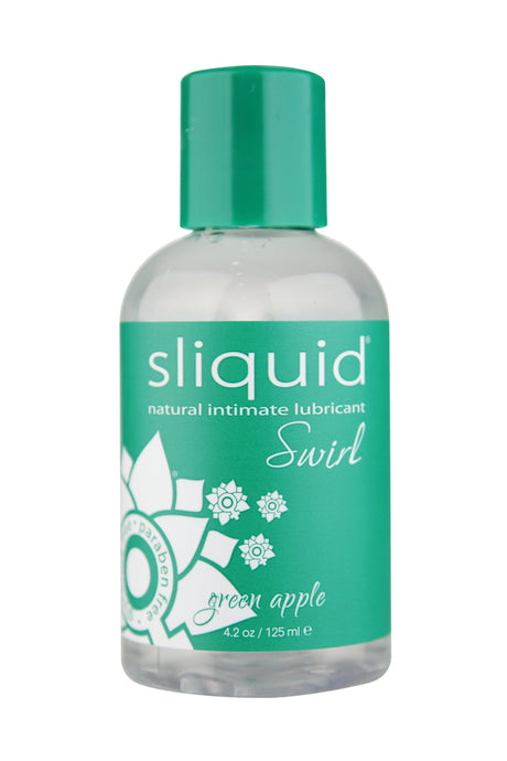 Sliquid Naturals Swirl Green Apple Water-Based Lubricant, 4.2 fl oz - SLIQ007