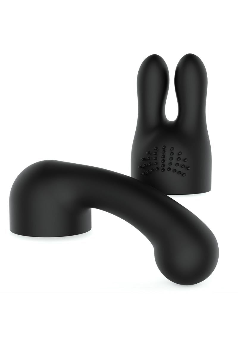 XGEN Bodywand Curve G-Spot & Clitoral Attachments — Black - X-BW153
