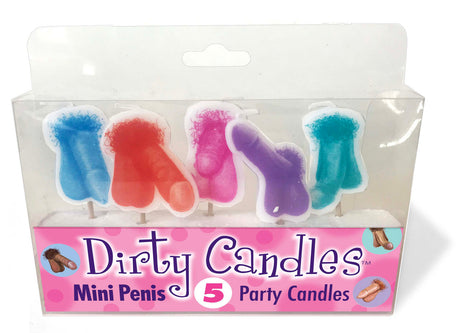 Little Genie Mini Penis-Shaped Party Candles — 5 Pack - CP-987