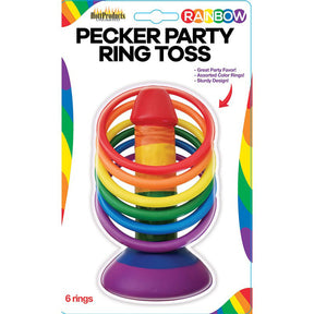 Hott Products Rainbow Pecker Party Ring Toss Game, 7 in x 3 in - HTP3280