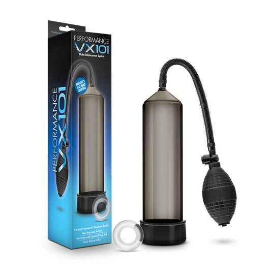 Blush Performance VX101 Male Enhancement Pump with Cock Ring — Black - BL-01105