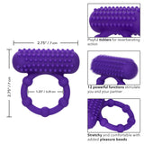 Silicone Rechargeable 5 Bead Maximus Ring - Purple