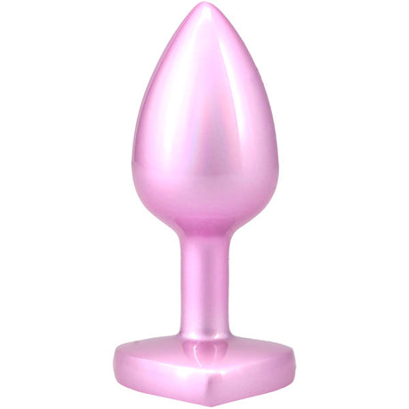 Doc Johnson Booty Bling Metal Heart Anal Plug, Medium - Pink - DJ7017-16-BX