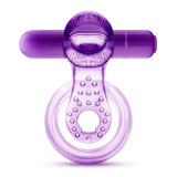 Play With Me - Lick It - Vibrating Double Strap Cockring - Purple by Blush