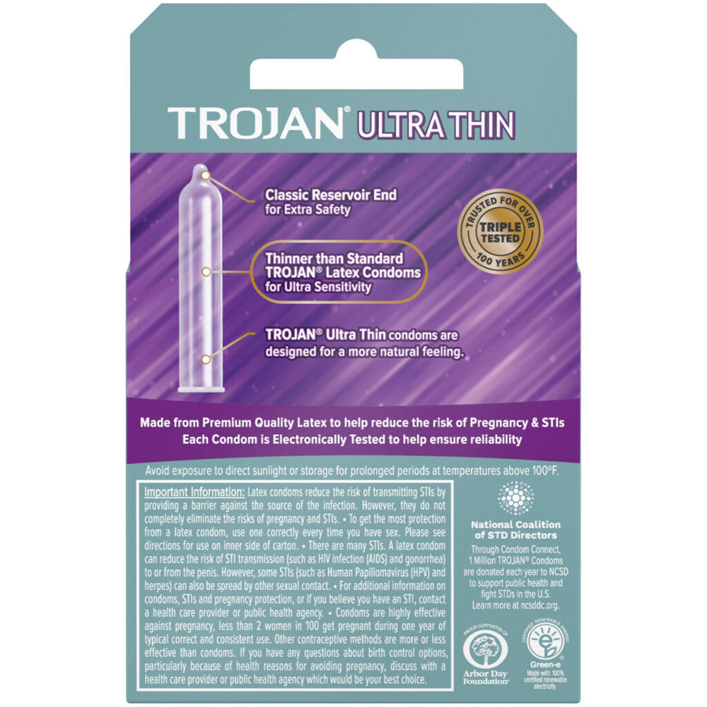 Trojan Sensitivity Ultra Thin Lubricated Condoms - 3 Pack by Paradise Marketing