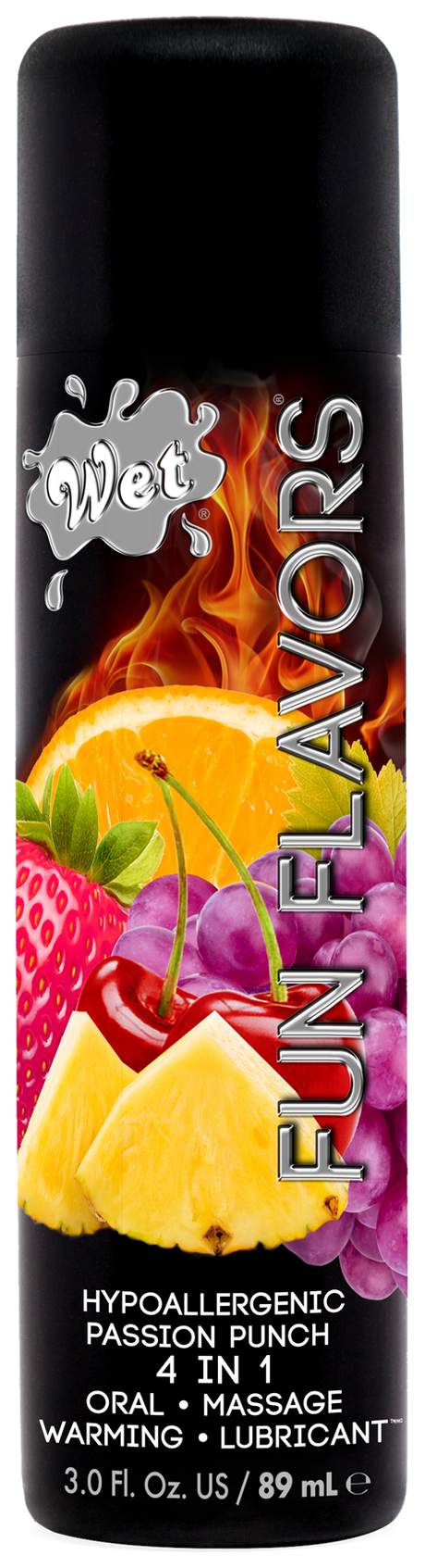 Wet Fun Flavors Passion Punch 4-in-1 Flavored Lubricant, 3 oz - WT813