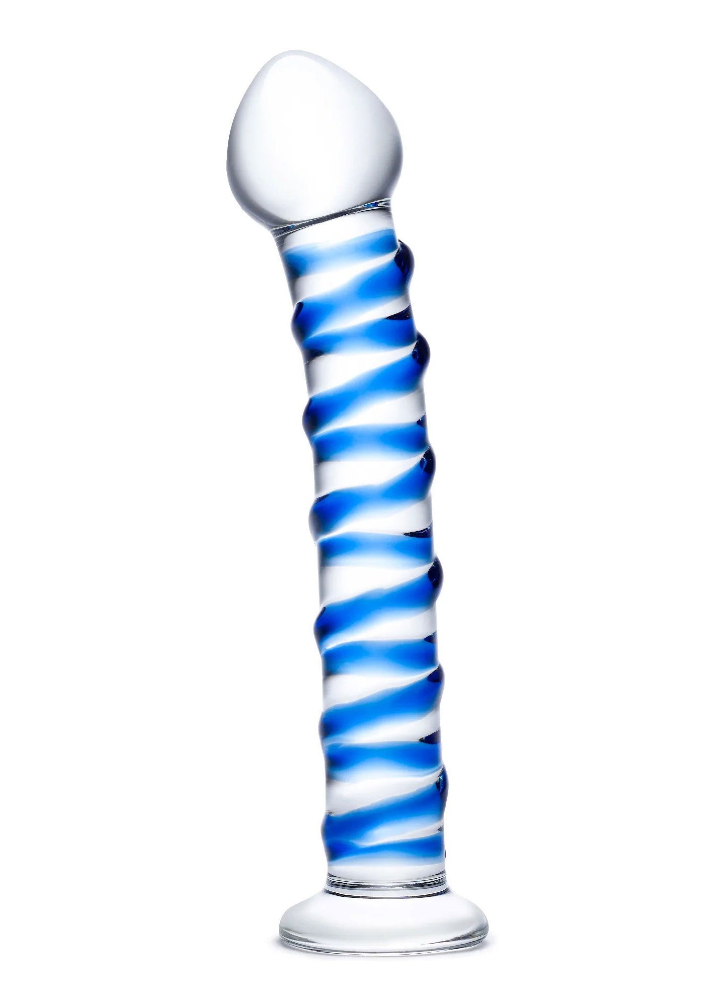 Blue Spiral Glass Dildo by Last Lixxx