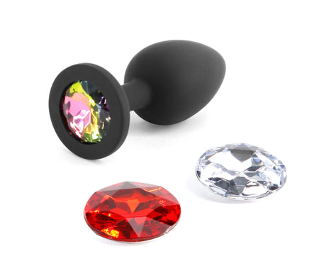 nsnovelties Glams Xchange Round Anal Plug — Small Black - NSN-0514-33