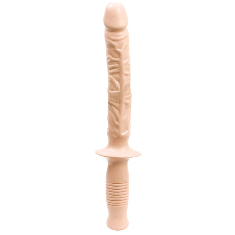 Doc Johnson The Manhandler — Large Dildo with Grip Handle, White - DJ0266-01