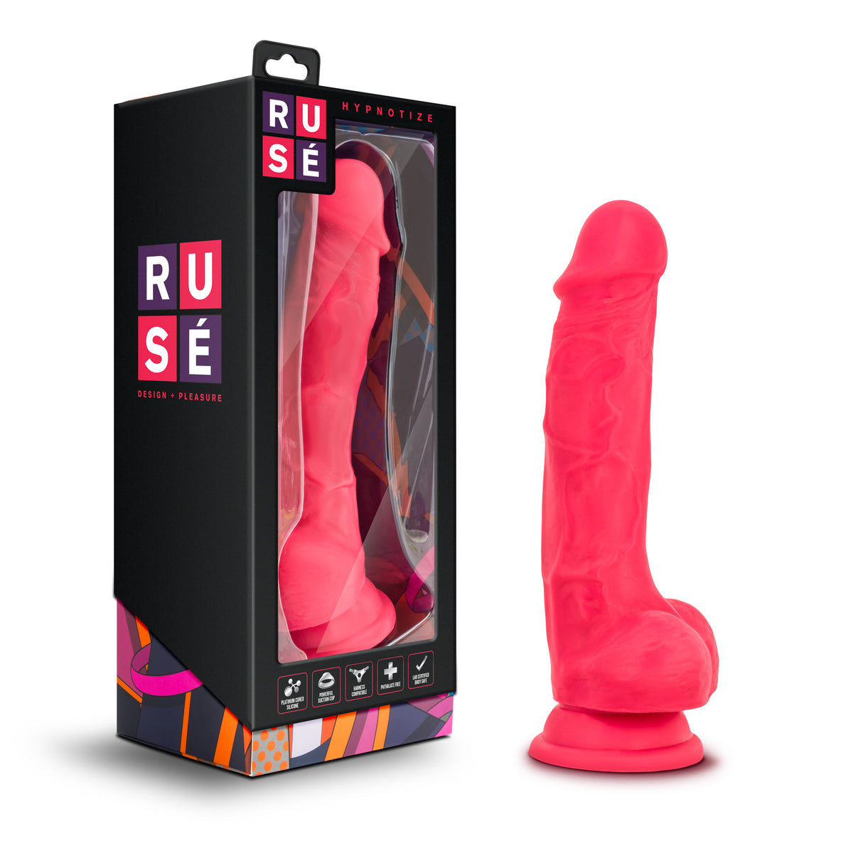 Blush Ruse Hypnotize Realistic Dildo — 5.5" Insertable, Cerise - BL-84708