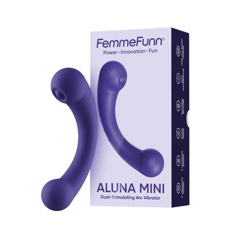 Femme Funn Aluna Mini Dual-Action Vibrator — Dark Purple - FF-1057-2D